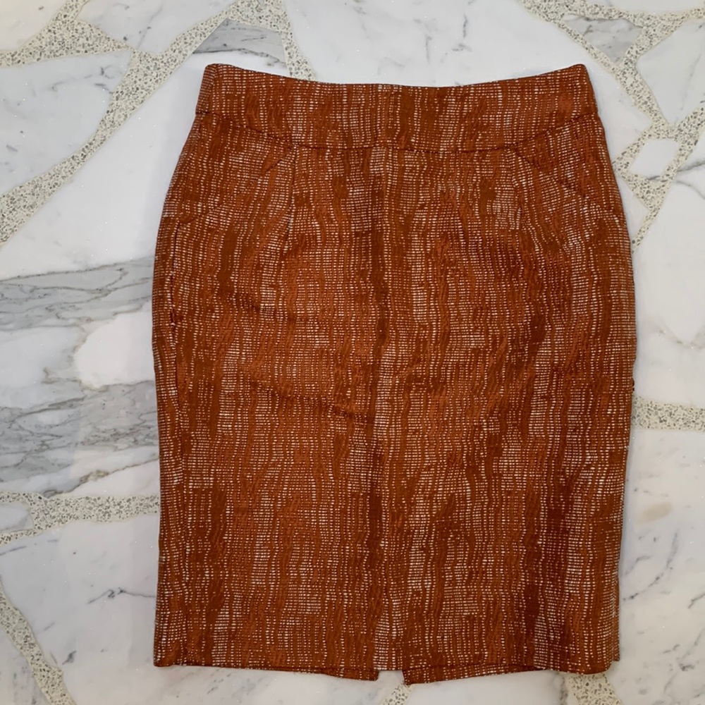 Jcrew Womens Above the knee pencil skirt with pockets, cotton/acetate blend.